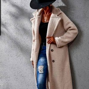 TEDDY COAT OFF WHITE FULL LENGTH